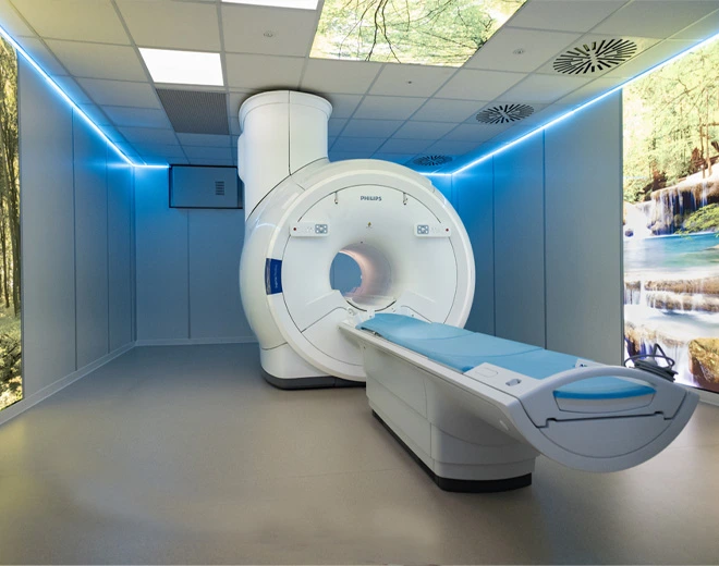 Risonanza magnetica RMN nei Centri Medici Ergéa, con apparecchi ad alto campo e RM aperta per lo studio di cervello, colonna e articolazioni.