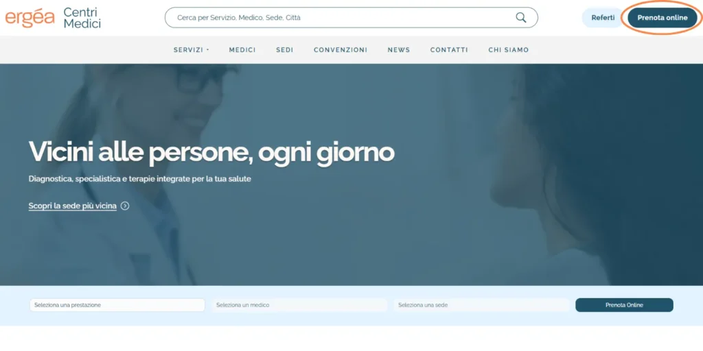 Pulsante di prenotazione online