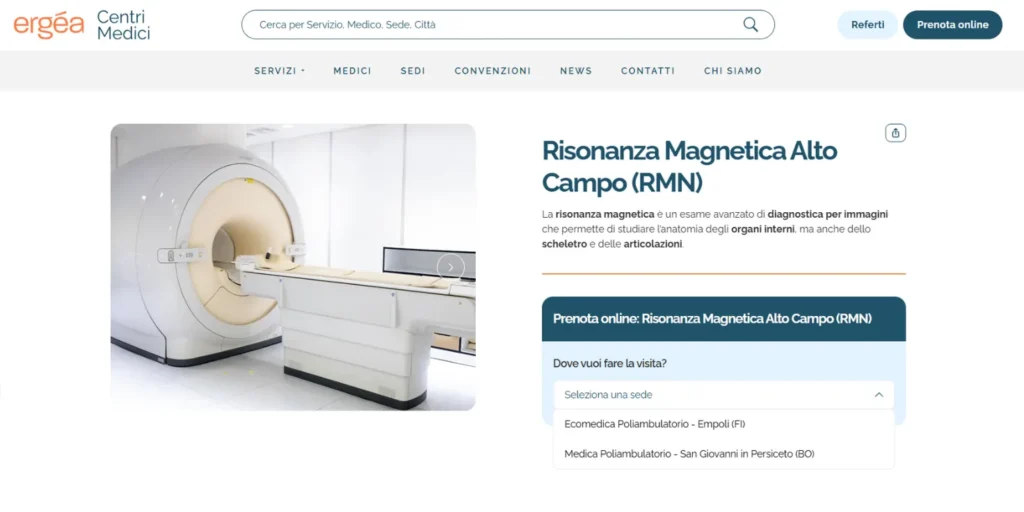 Esempio di prenotazione tramite servizio